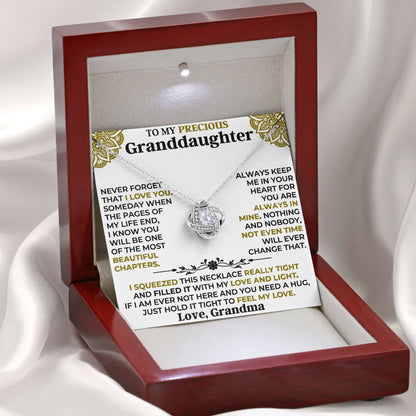 To My Granddaughter Necklace Meaningful Jewelry Gift for Birthday, Valentine, Graduation