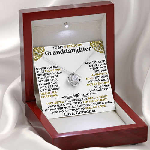 To My Granddaughter Necklace Meaningful Jewelry Gift for Birthday, Valentine, Graduation