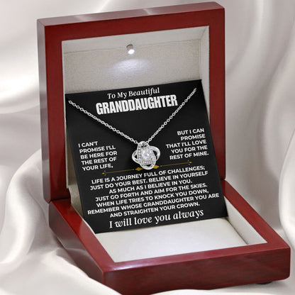 To My Beautiful Granddaughter Necklace Meaningful With Message Card And Box Anniversary Graduation Birthday Gifts