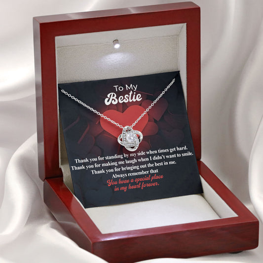 To My Bestie Soulmate Necklace with Heartfelt Message
