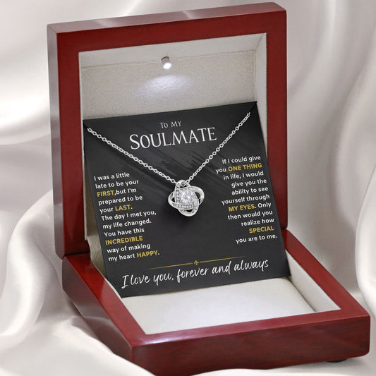 To My Soulmate Valentine Necklace Gift