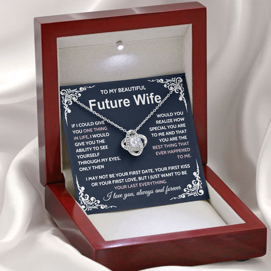 To My Beautiful Future Wife Sterling Silver Necklace Gift