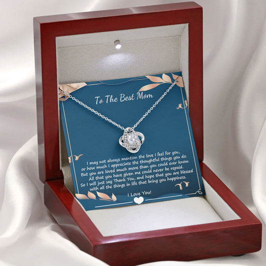To The Best Mom Heartfelt Necklace Gift