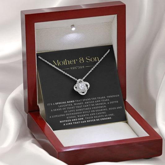 To My Mother And Son Necklace with Inspirational Message