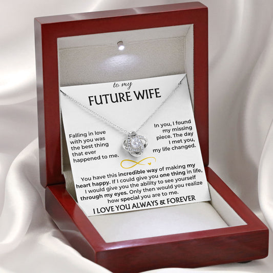 To My Future Wife Necklace with Heartfelt Message