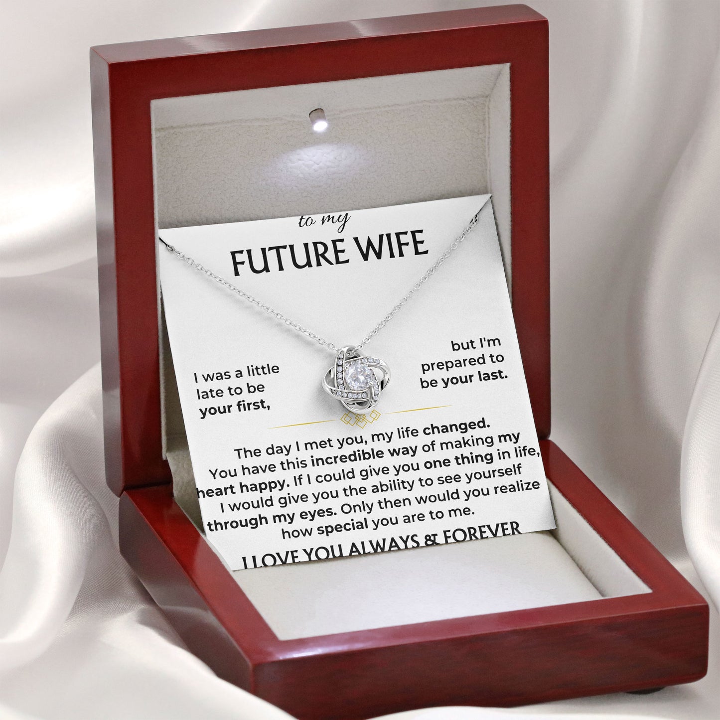 To My Future Wife Jewelry Gift with Message Card