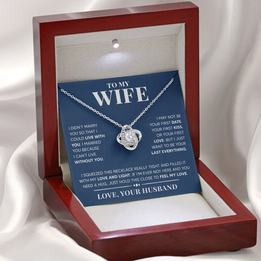 To My Wife Necklace With Message Card From Husband