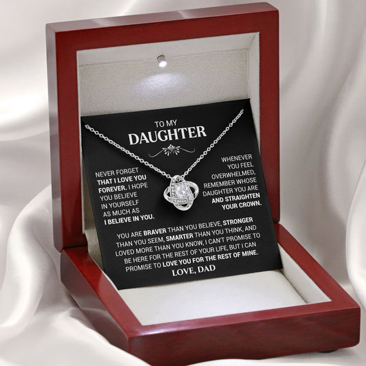 To My Daughter Necklace Gifts From Dad