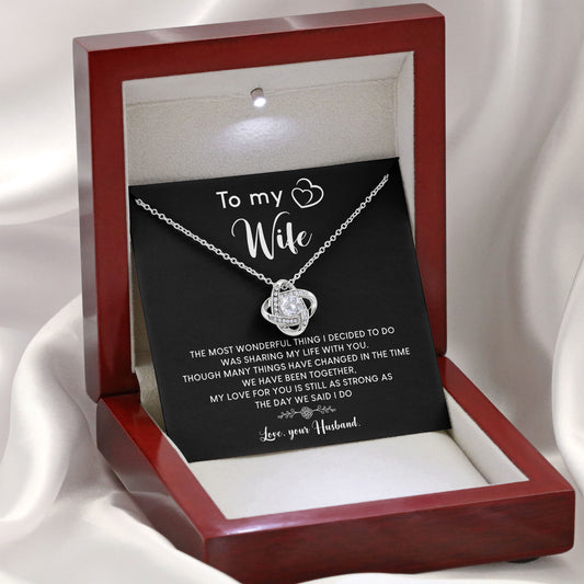 To My Wife Necklace With Message From Husband