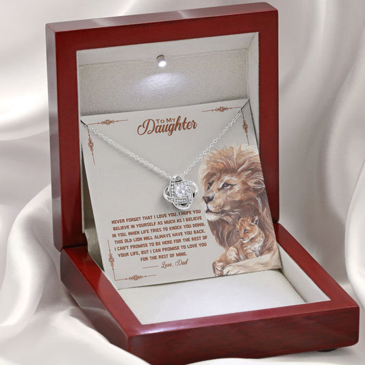 To My Daughter Necklace Gifts With Message Card
