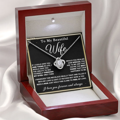 To My Beautiful Wife Necklace Gift Anniversary Birthday