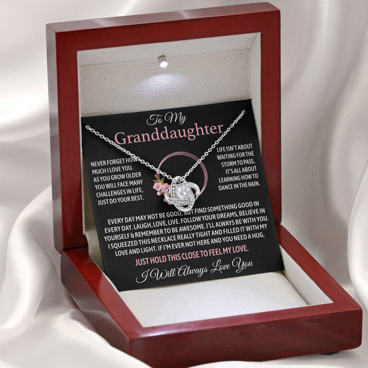 To My Granddaughter Birthday Valentine Graduation Necklace
