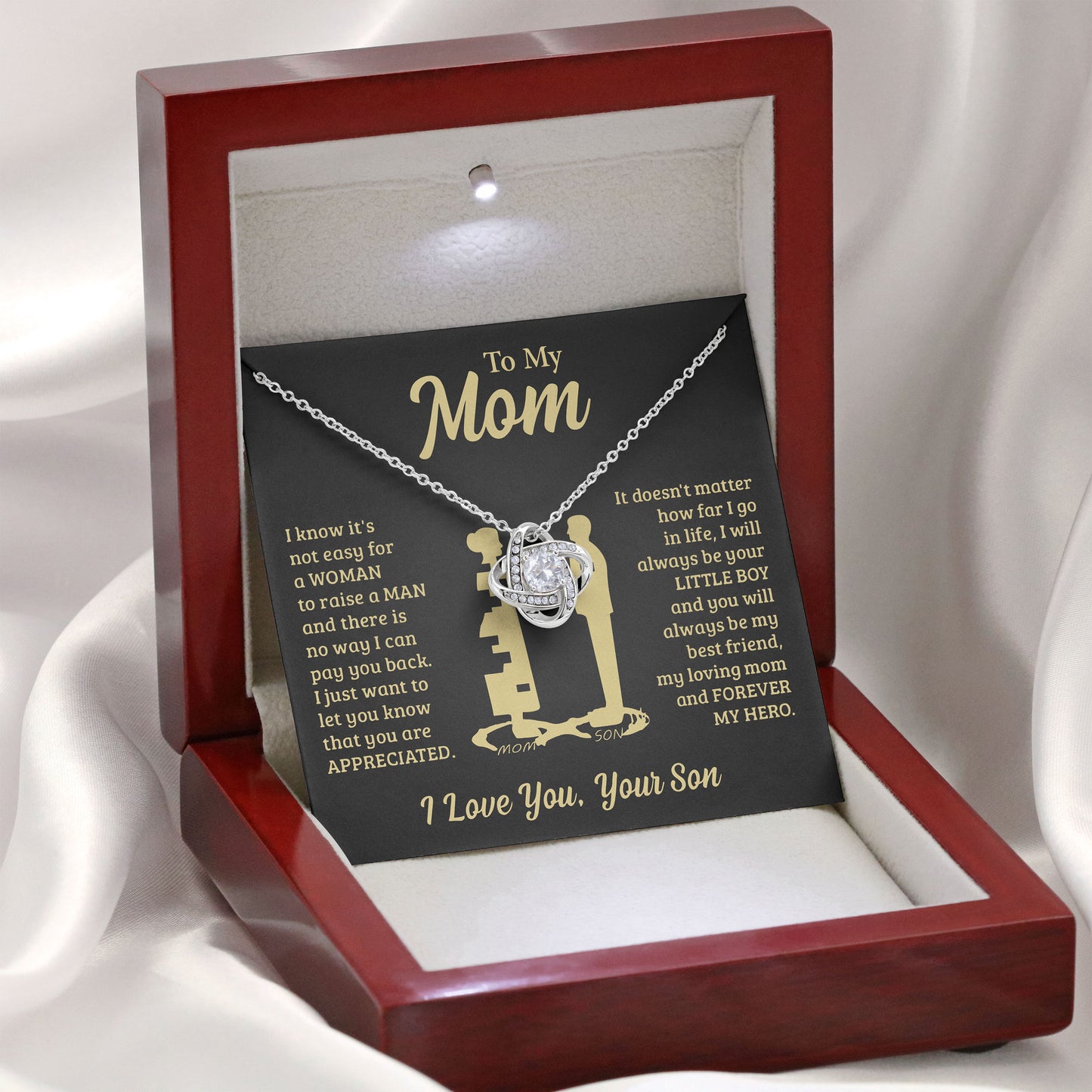 To My Mom Necklace Keepsake Jewelry