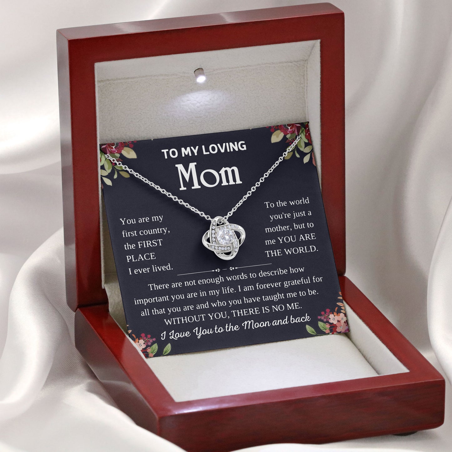 To My Loving Mom Necklace Gift for Special Moments