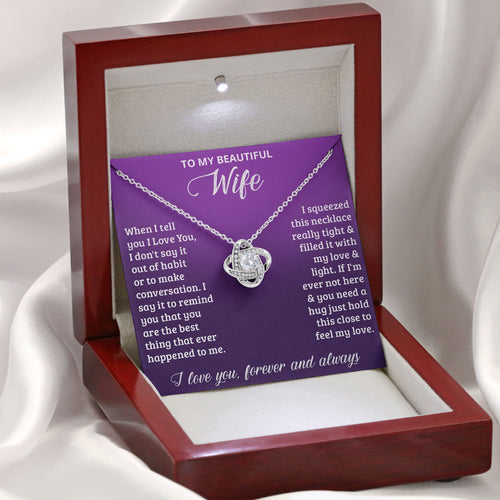 To My Beautiful Wife Jewelry Necklace Gift