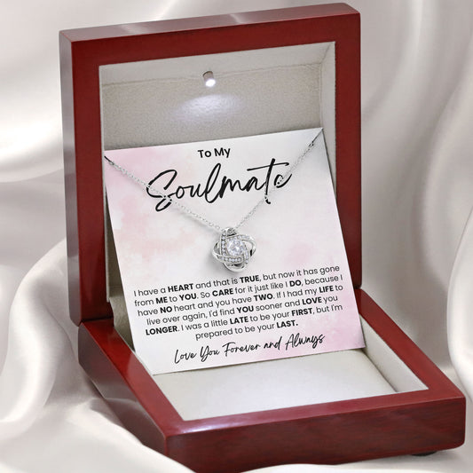 To My Soulmate Necklace Gift for Wedding and Engagement