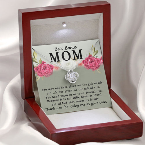To My Best Bonus Mom Necklace Meaningful Gift