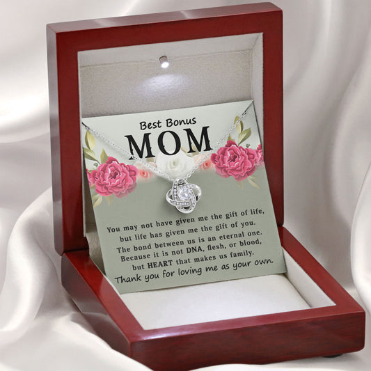 To My Best Bonus Mom Necklace Meaningful Gift