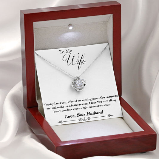 To My Wife Romantic Necklace Gift for Birthday From Husband