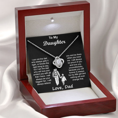 To My Daughter Necklace Gifts For Daughter From Dad, Birthday, Wedding, Valentines Day, Graduation