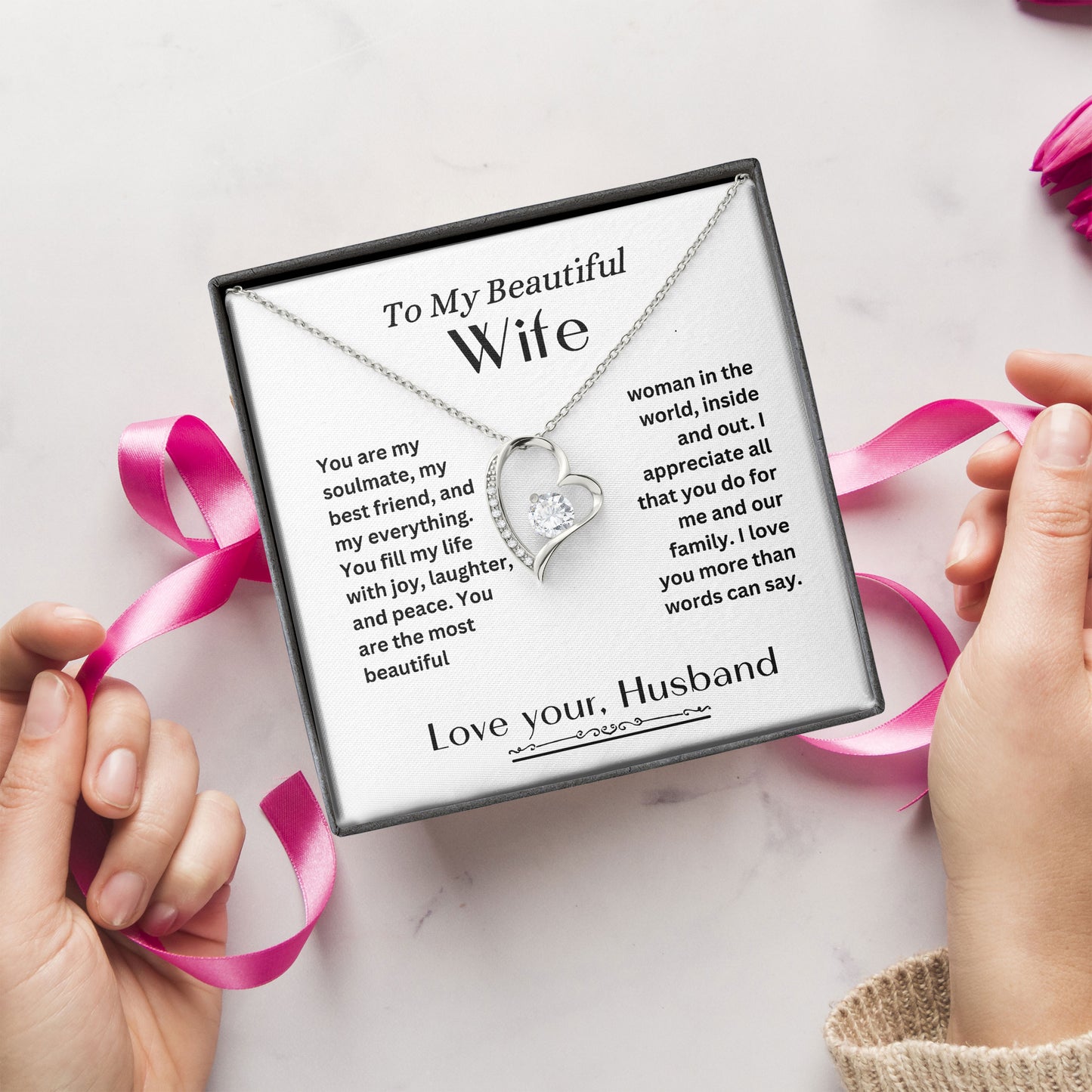 To My Beautiful Wife Necklace