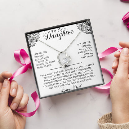 To My Daughter Necklace Sentimental Birthday Valentine's Day Gift for Her