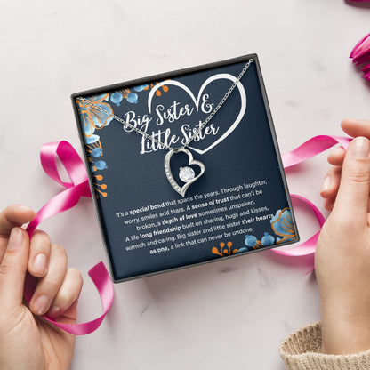 Big Sister Necklace Gift Box with Sentimental Message Card, Birthday, Valentine's Day Gifts