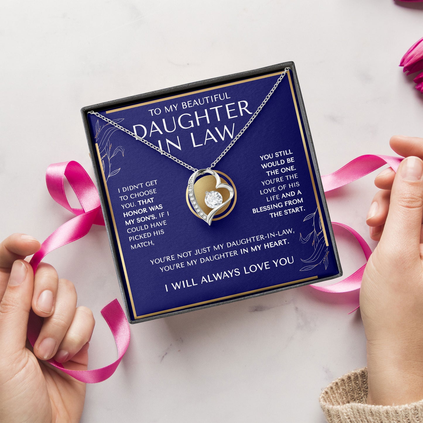 To My Daughter Necklace From Dad Sentimental Birthday Valentine's Day Gift for Her