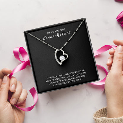 To My Amazing Bonus Mother Jewelry Gift from Son, Daughter