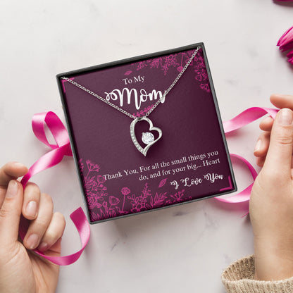 To My Mom Necklace, Sentimental Mother's Day Gift for Mom, Unique Moms Birthday Gift Ideas