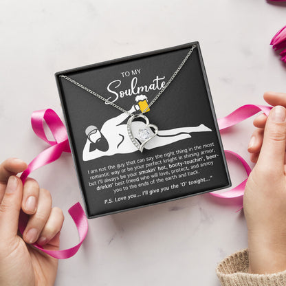 To My Soulmate Sterling Silver Pendant Necklace