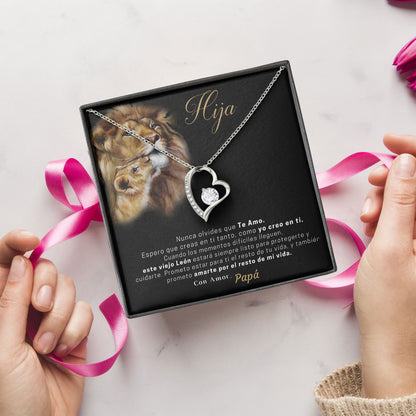 To My Beautiful Daughter Necklace From Dad Jewelry with Message Card & Gift Box