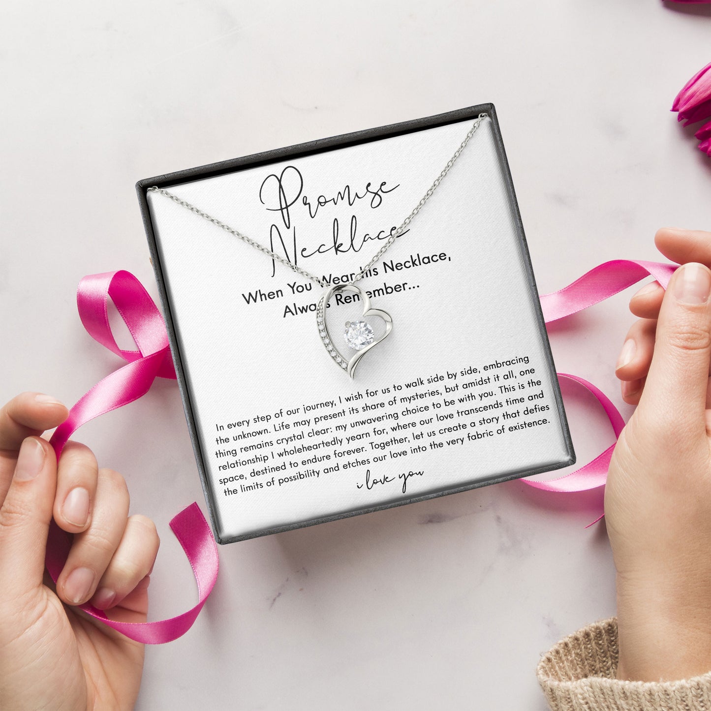 Promise Necklace Gift For Girlfriend, Valentine's Day Birthday Gifts Ideas