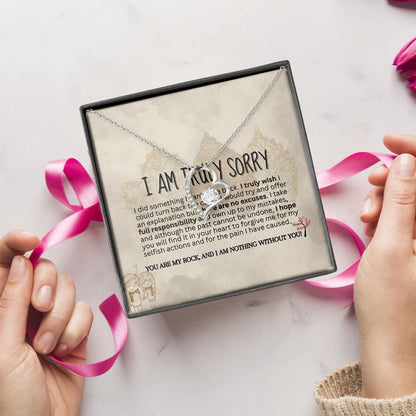 I'm Truly Sorry Necklace For Her, I'm Sorry For Hurting You Neckace, Valentine, Birthday, Anniversary Gift