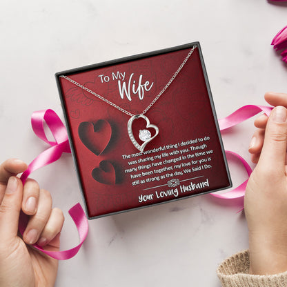 To My Wife Necklace Jewelry with Message Card & Gift Box