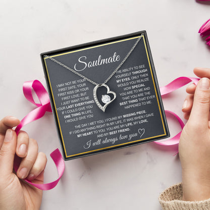 Soulmate Necklace Meaningful Romantic Gift for Girlfriend or Fiancée