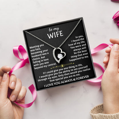 To My Wife Necklace Gifts for Women Birthday, Valentine's Day, Mother's Day