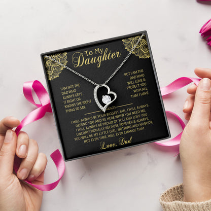 To My Daughter Necklace From Dad, Mom, Gifts For Daughter Romantic, Birthday, Valentine Gift