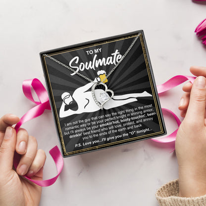 To My Soulmate Necklace Gift Valentine Anniversary Jewelry with Sentimental Card