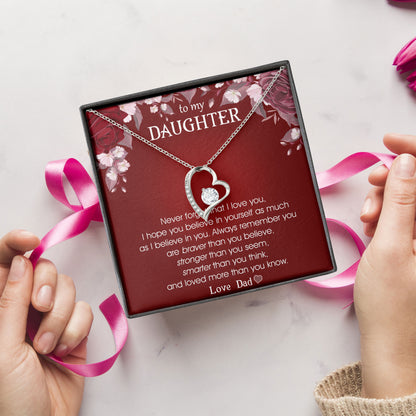 To My Daughter Necklace from Dad Gift