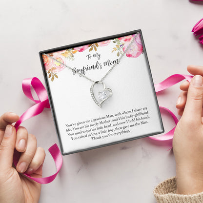 To My Boyfriend's Mom Necklace, Valentines Birthday Mothers Day Wedding Gifts