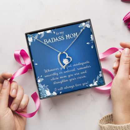 To My Badass Mom Sentimental Necklace Gift