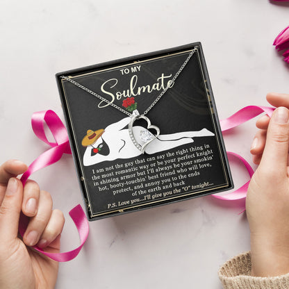 To My Soulmate Necklace Romantic Jewelry Gift Box for Birthday, Anniversary, Valentine