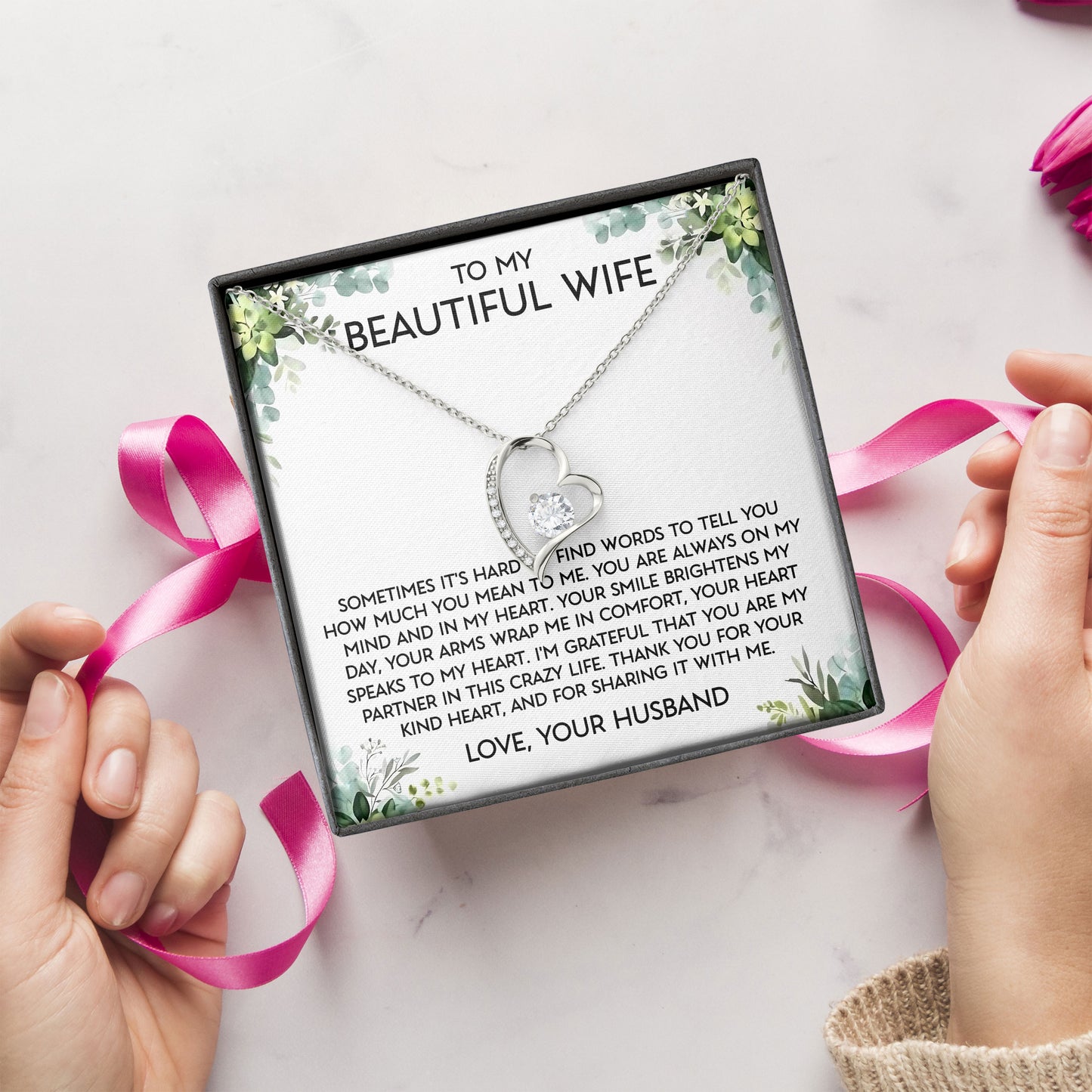 To My Beautiful Wife Sentimental Birthday Valentine's Day Gift for Her