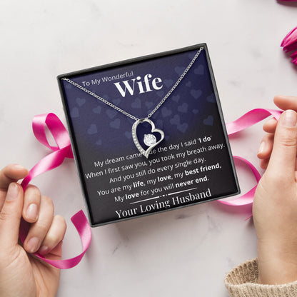 To My Wonderful Wife Necklace Gifts for Women Birthday, Valentine's Day, Mother's Day