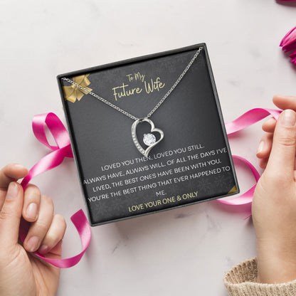 To My Beautiful Wife Necklace Sentimental Birthday Valentine's Day Gift for Her