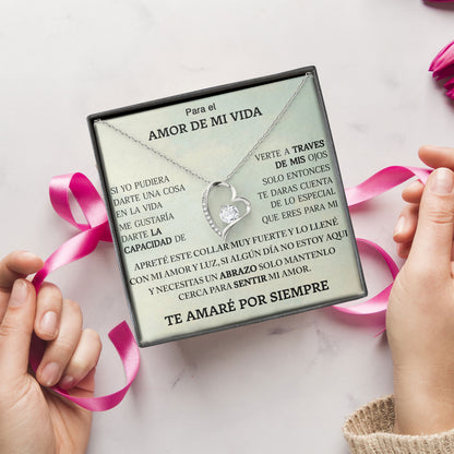 Para El Amor De Mi Vida Necklace Gift Box with Sentimental Message Card