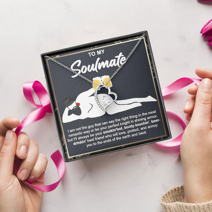 To My Soulmate Necklace Sentimental Gift Box for Anniversary or Birthday