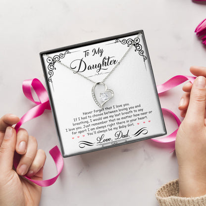 To My Daughter Wedding Necklace Gift From Dad