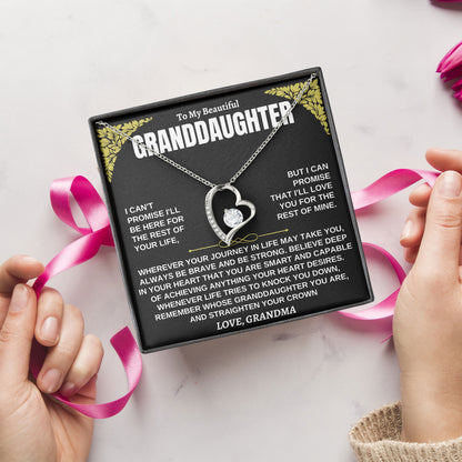 To My Beautiful Granddaughter Necklace Meaningful Gift From Grandma With Message Card And Box